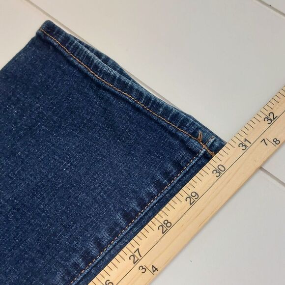 American Eagle Women's 8 Inseam 30.5" Skinny Kick Jeans Boot Cut Blue Med. Wash - Picture 10 of 11